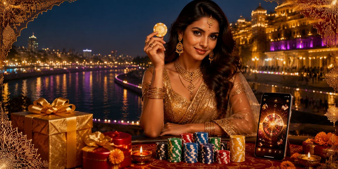 Person playing online Rummy on mobile device in Ahmedabad setting