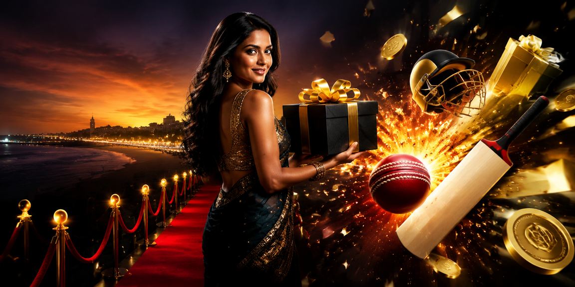 Responsible Indian cricket betting concept with cricket ball and mobile app